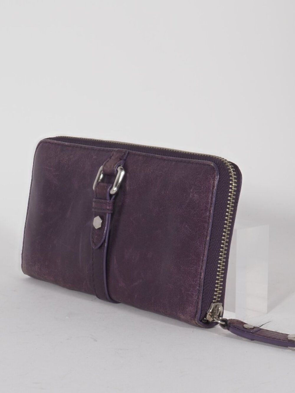 Marc by Marc Jacobs Purple Leather Zip Around Wallet Organizer